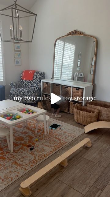 the living room is clean and ready to be used as a playroom for children