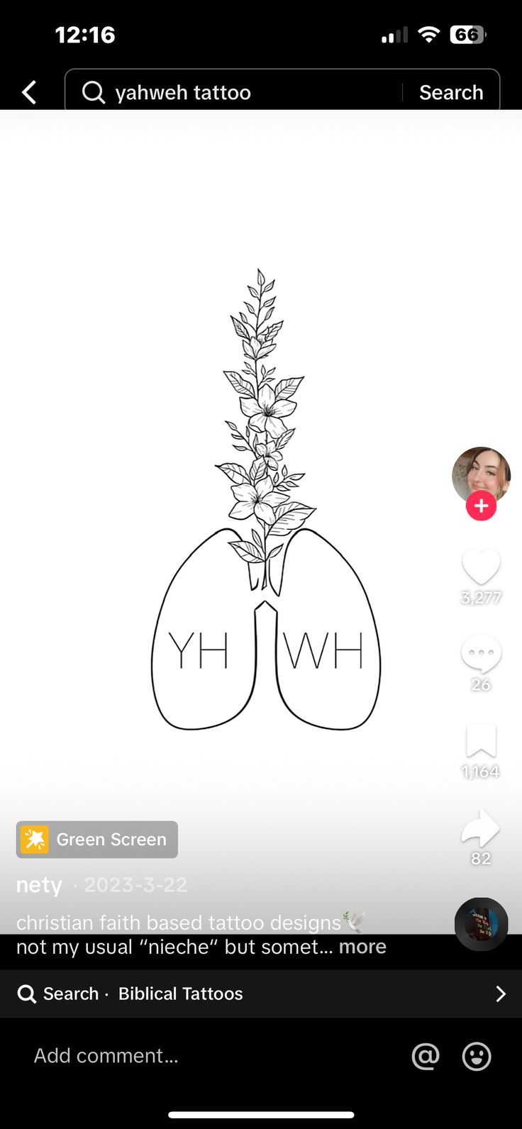 the hyh tattoo app on an iphone