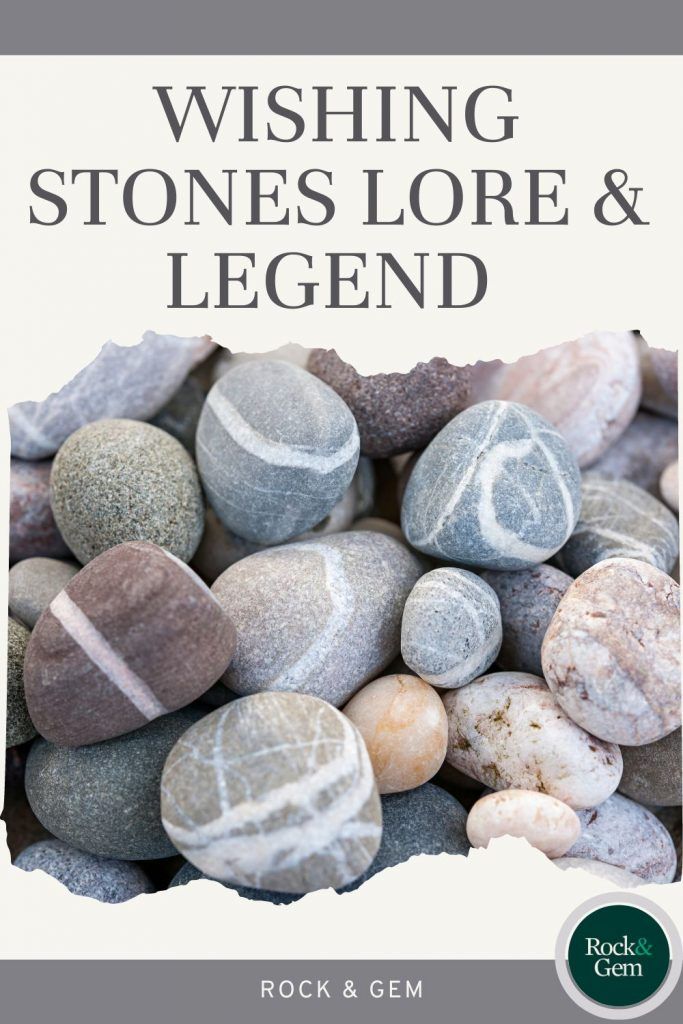 a book cover with rocks in the middle and words written on it that read, wishing stones lore & legend