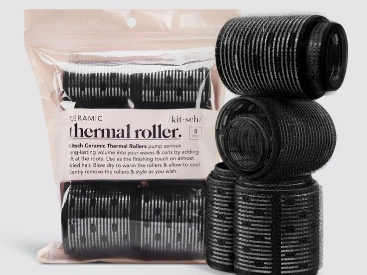 ceramic thermal rollers pump serious long-lasting volume into your waves and curls by adding lift at the roots. Use as the finishing touch on almost dried hair. (For the best results on curly hair textures, blow-out hair smooth and apply rollers while hair is still warm.) Insert the rollers one as a time, focusing on areas where you wish to have the most volume. With curlers in place do one last shot of heat with a blow dryer to warm the rollers and allow to cool. Once hair is completely cool and dry, gently remove the rollers and style as you wish.  roduct Information: 2 rollers are 2.25'' 4 rollers are 2'' 2 rollers are 1.5'' *Each package includes 8 rollers total Velcro Curlers, Rollers For Hair, Curlers For Short Hair, Velcro Hair Rollers, Curlers For Long Hair, Roller Hair, Hair Curlers Rollers, Velcro Rollers, Volume Curls