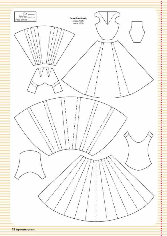 the paper doll's dress is cut out and ready to be sewn