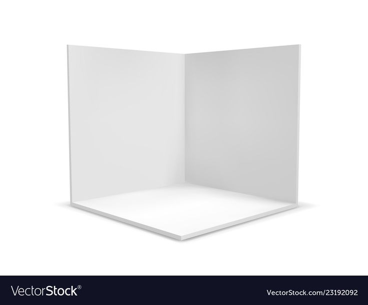 an open white box on a white background with clipping for your text or image