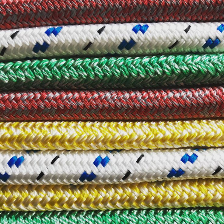 many different colored ropes stacked on top of each other