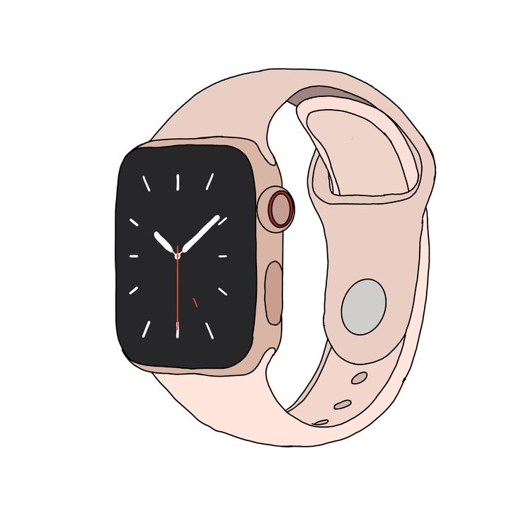 an apple watch with a pink band