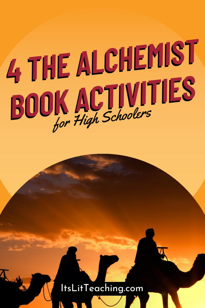 the front cover of 4 the alchemistt book activities for high schoolers