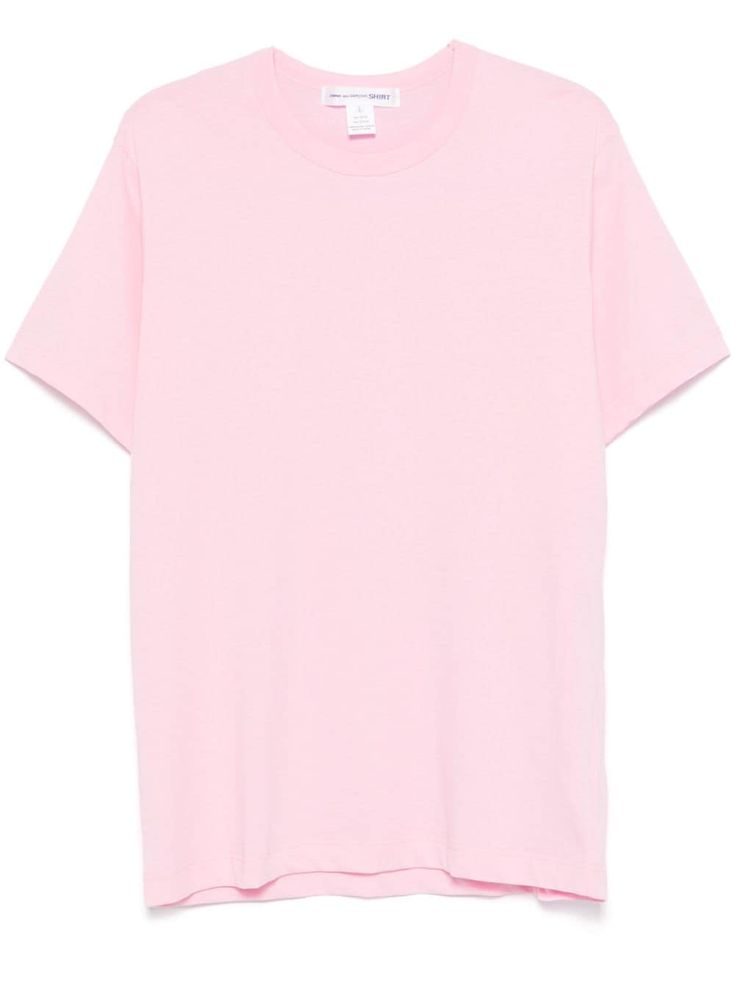 rose pink cotton lightweight jersey logo print to the rear crew neck short sleeves straight hem Bo Peep Outfit, Baby Pink Shirt, Pastel Shirt, Roblox Clothes, Comfortable Fits, Jersey Logo, Comme Des Garcons Shirt, Bo Peep, Clothes To Make