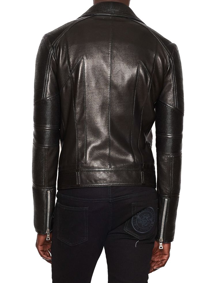 Balmain - Balmain Jacket - Black, Men's Jackets | Italist Balmain Jacket, Men's Jackets, Black Men, Mens Jackets, Leather Jacket, Leather, Black, Avant Garde