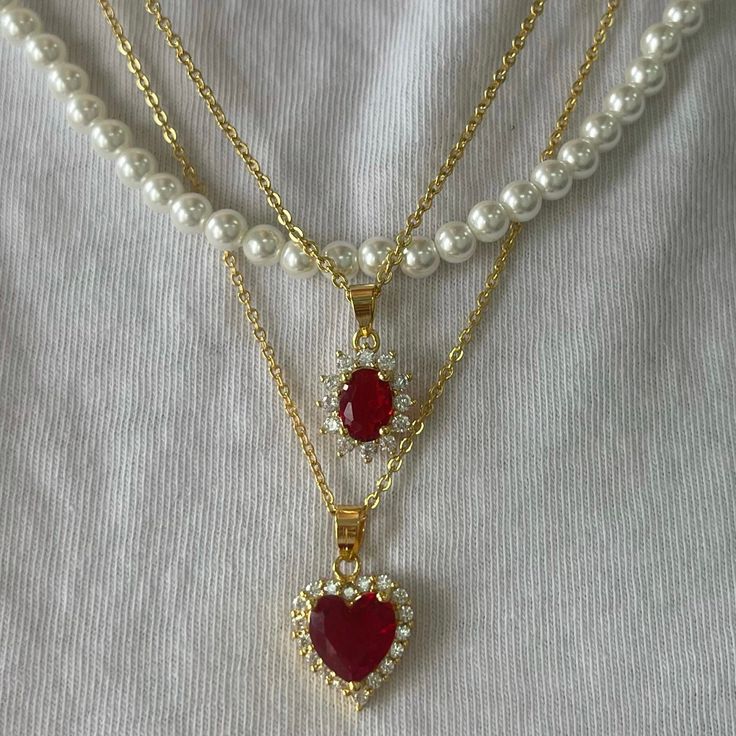 This baby is our prized possession! Get ready to match with your best friend wearing our stunning Possession necklace, available in many different colors. Necklaces For Dresses, Gold Rings Color, Love Heart Necklace, Friend Rings Matching, Pink And Red Necklace, Date Night Jewelry, Cute Heart Fashion, Gold Jewelry With Diamonds, Gold Jewelry Red Dress