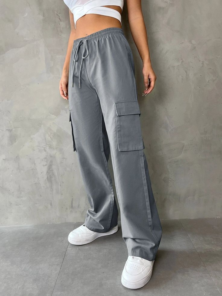 Glide into new heights of fashion with these Waist Cargo Pants! Made from cozy woven fabric with a drawstring waist and pockets to hold your treasures, they'll keep you looking cool and feeling casual. Ready for an adventure? Take these pants along for the ride. Available in multiple colors, you can choose whichever suits you best. Specifications: Style: Casual Pattern Type: Plain Type: Cargo Pants Closure Type: Drawstring Waist Details: Drawstring, Pocket Waist Line: Natural Length: Long Fit Ty Casual Full-length Joggers With Drawstring, Casual Full Length Joggers With Drawstring, Casual Full-length Drawstring Joggers, Cotton Sweatpants With Multiple Pockets, Full-length Cotton Sweatpants With Multiple Pockets, Full Length Cotton Sweatpants With Multiple Pockets, Casual Cargo Pants With Elastic Waistband And Loose Fit, Casual Parachute Pants With Loosely Fitted Hips, Casual Full Length Sweatpants With Cargo Pockets