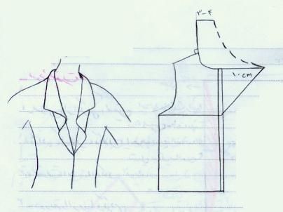 a drawing of a man's shirt and tie on top of a piece of paper