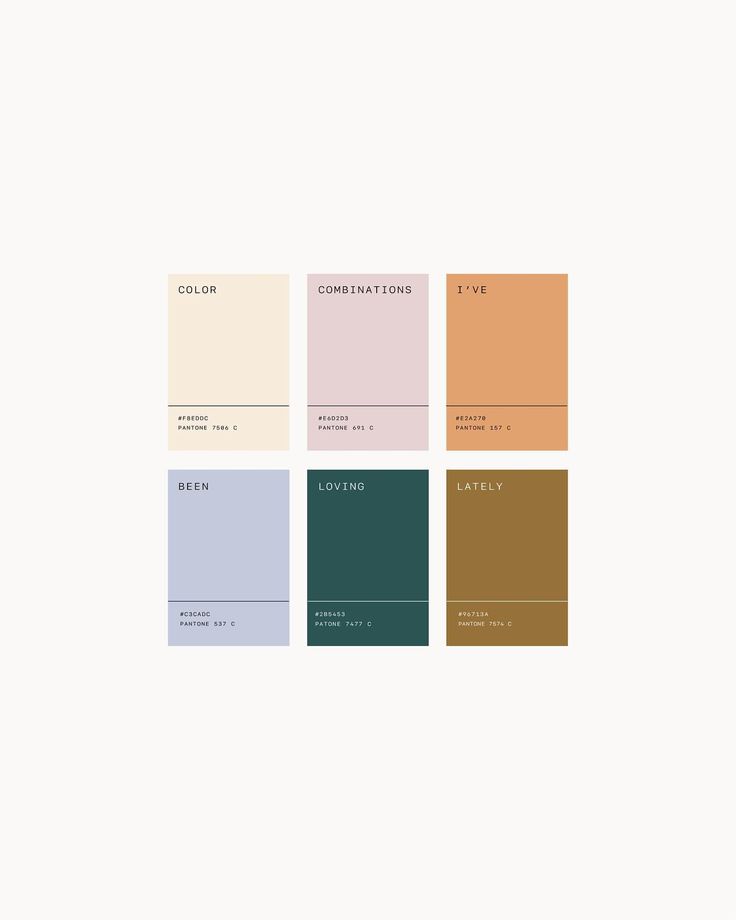 four different shades of paint on a white background, each with one color and the other brown