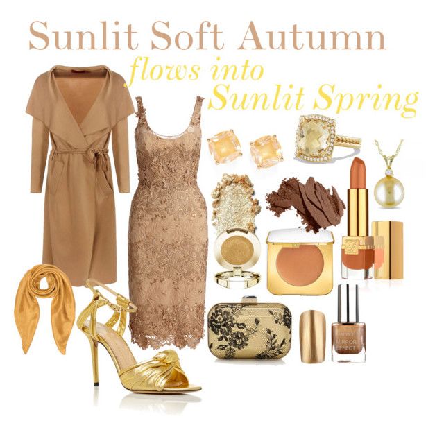 "Dusty Soft Autumn" by prettyyourworld ❤ liked on Polyvore featuring Notte by Marchesa, Tom Ford, Boohoo, Kate Spade, Bobbi Brown Cosmetics, Allurez, David Yurman, Milani, Jimmy Choo and Charlotte Olympia Soft Autumn Swimwear, Soft Autumn Aesthetic, Dusty Soft Autumn, Soft Autumn Colors, Mellow Autumn, Autumn Color Palette Fashion, Soft Autumn Palette, Light Autumn, Soft Autumn Color Palette