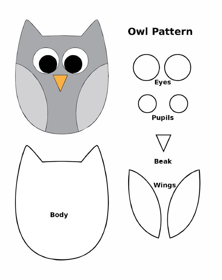 an owl mask with the words owl pattern on it and two different parts to cut out