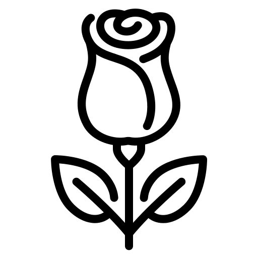 Rose Icons & Symbols Simple Rose Line Drawing, Rose Symbol, Rose Drawing Simple, Rose Outline, Kitten Wallpaper, Easy Flower Drawings, Jewelry Template, Rose Drawing, Simple Rose