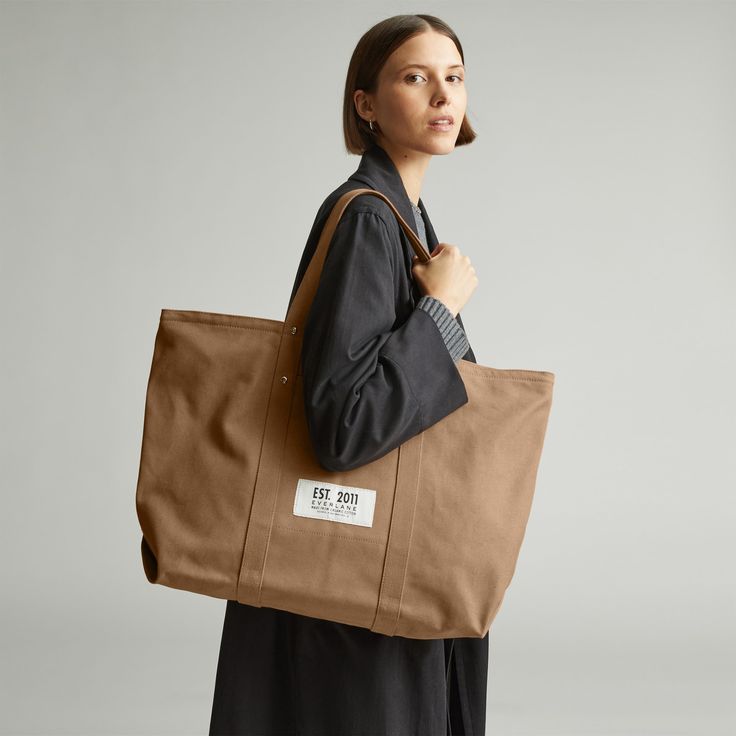 The Organic Canvas Weekender Cappuccino – Everlane Organic Fertilizers, Cover Crops, Canvas Weekender Bag, Crop Rotation, Sweatshirts For Women, Women's Sweatshirts, Metal Zipper, Weekender Bag, Cappuccino