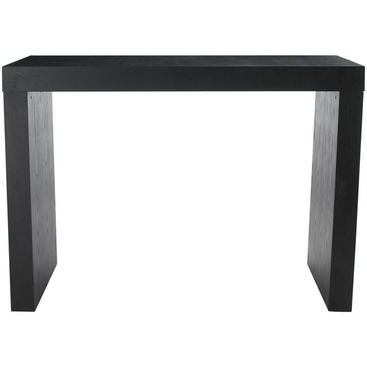 Faro C-Shape Counter Table, Black - Modern Furniture - Dining Table - High Fashion Home Counter Height Kitchen Table, Urban Bar, Kitchen Island Dining Table, Bar Height Table, Height Table, Counter Table, Counter Height Table, Black Bar, Basement Decor