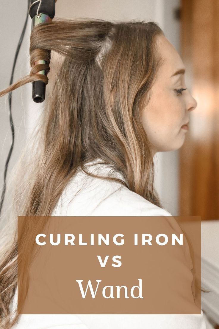 When it comes to curling your hair, it's good to know what tool is best to use. Here you'll find out if a curling iron or a wand is better to use. Curling Iron Vs Wand Curls, Different Types Of Curls With Wand, Wand Vs Curling Iron, Curling Wand Hairstyles, Curling Wand Tutorial, Bed Head Curling Wand, Herbal Hair Rinse, Wand Curling Iron, Curling Your Hair