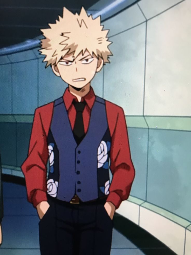 an anime character in a suit and tie