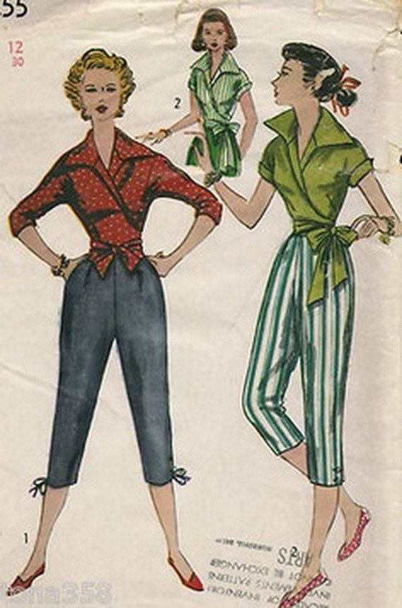 1950s capri-pants patterns  1950's Vintage Fashion Inspiration For Vintage Expert Kate Beavis, blogger, writer and speaker on homes, fashion, weddings and lifestyle. #1950sfashion #fiftiesfashion #1950s #vintage #vintagefashion #fifties #1950svintagefashion #retrofashion #retro #katebeavis #vintageexpert 1950s Style Outfits, 40s Mode, Decade Fashion, 1950s Aesthetic, 50s Womens Fashion, 1950 Style, 50s Aesthetic, 1950s Vintage Fashion, 1950s Fashion Women