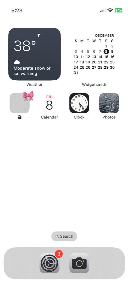 an iphone screen showing the time and weather