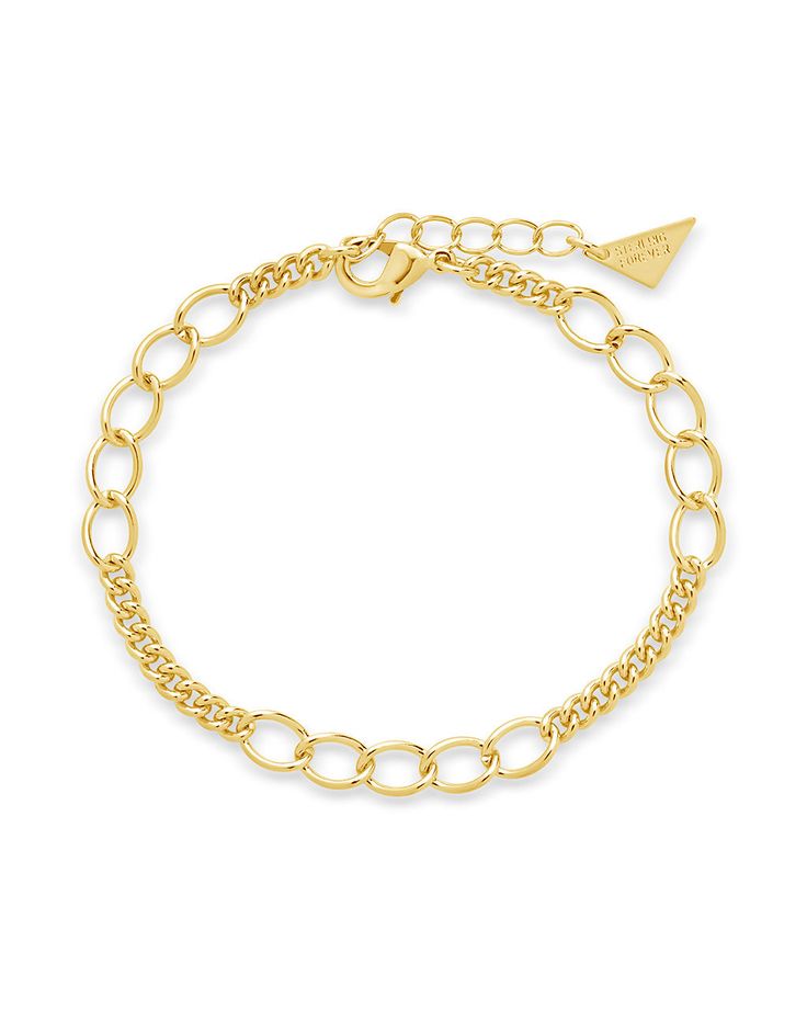 Love unique links? This bracelet features both wide and narrow chain links, creating a look that's truly one of a kind! Wear this gorgeous accessory in gold or silver tone. Materials: 14K gold or rhodium plated brass Features: Measures 6.5" with 1" extender, 0.2" width, Lead & Nickel free, lobster clasp Anchor Chain, Chain Links, Evil Eye Pendant, Gold Bracelet Chain, Evil Eye Bracelet, Cz Stone, Bracelet Set, Evil Eye, Chain Bracelet