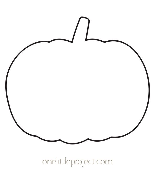 the outline of a pumpkin is shown in black and white