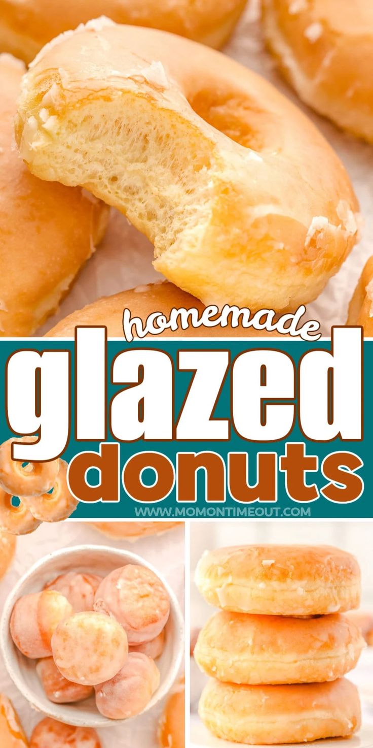 homemade glazed donuts with glaze and butter on top