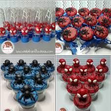 red, white and blue cupcakes are arranged in vases