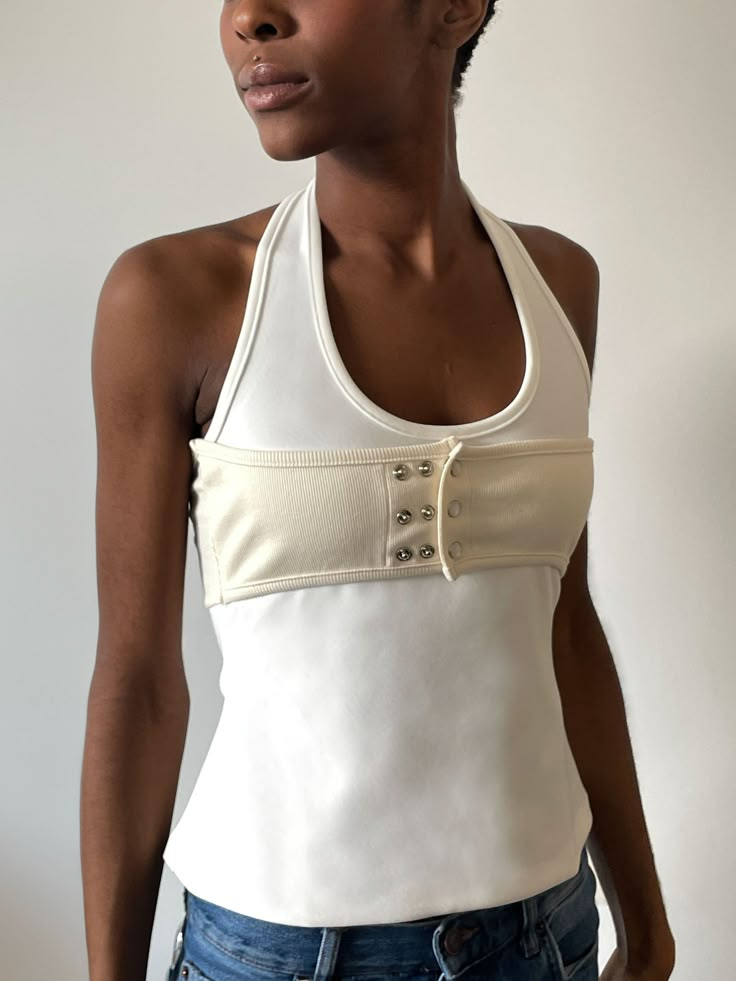 REN top - ivory Fitted Crop Top With Built-in Bra, Chic White Corset With Built-in Bra, Stretch White Corset With Boned Bodice, Fitted Beige Tops With Built-in Bra, White Stretch Corset With Boned Bodice, White Stretch Top With Boned Bodice, White Stretch Tops With Boned Bodice, White Stretch Underbust Corset, White Tops With Corset Back