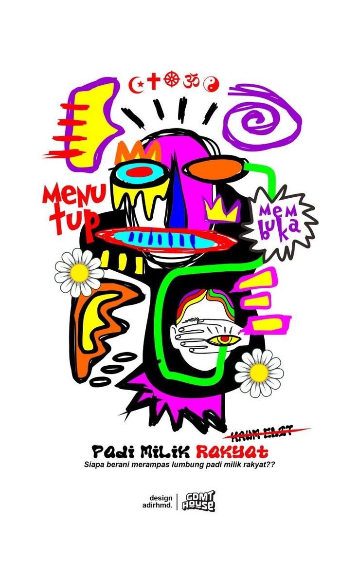 an advertisement for the festival featuring colorful art and graffiti on a white background with words written in