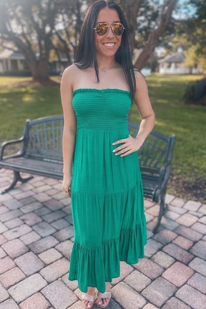 Strapless Smocked Maxi | Sophie & Trey Cute Trendy Dresses, Online Clothing Boutiques, Dress Store, Spring Looks, Spring Wardrobe, Clothing Boutique, Trendy Dresses, Personal Stylist, Online Clothing