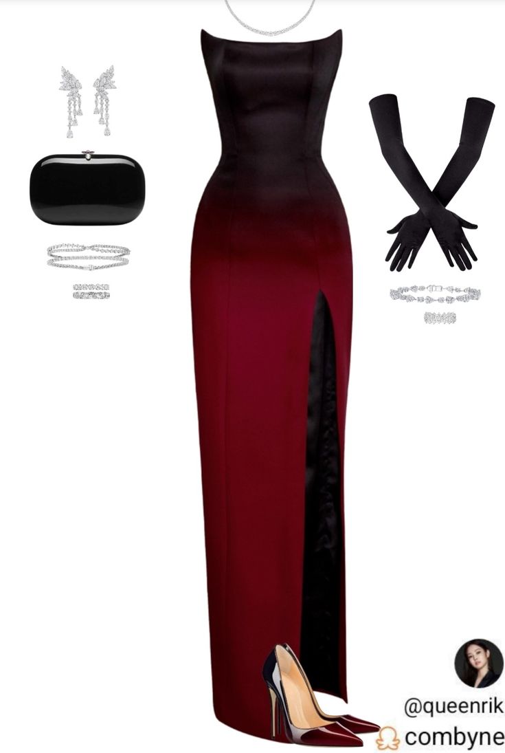 Red Carpet Dresses Ideas, Revenge Dress Ideas, Black And Red Gradient, Red Gradient, Glam Dresses, Dressy Outfits, Fancy Outfits, Long Prom Dress, Looks Style