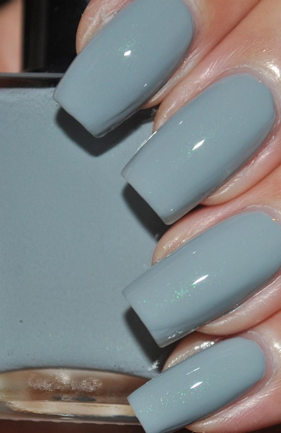 Grey Nail, Grey Nail Polish, Shimmer Nail Polish, Fall Nail Polish, Nail Shimmer, Nagel Tips, Gray Nails, Hot Nails, Nail Polish Colors