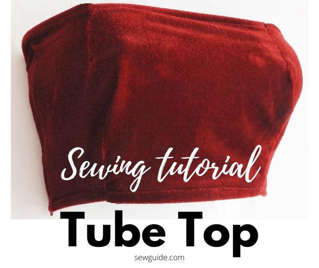 a red hat with the words sew sewing tutorial tube top written on it