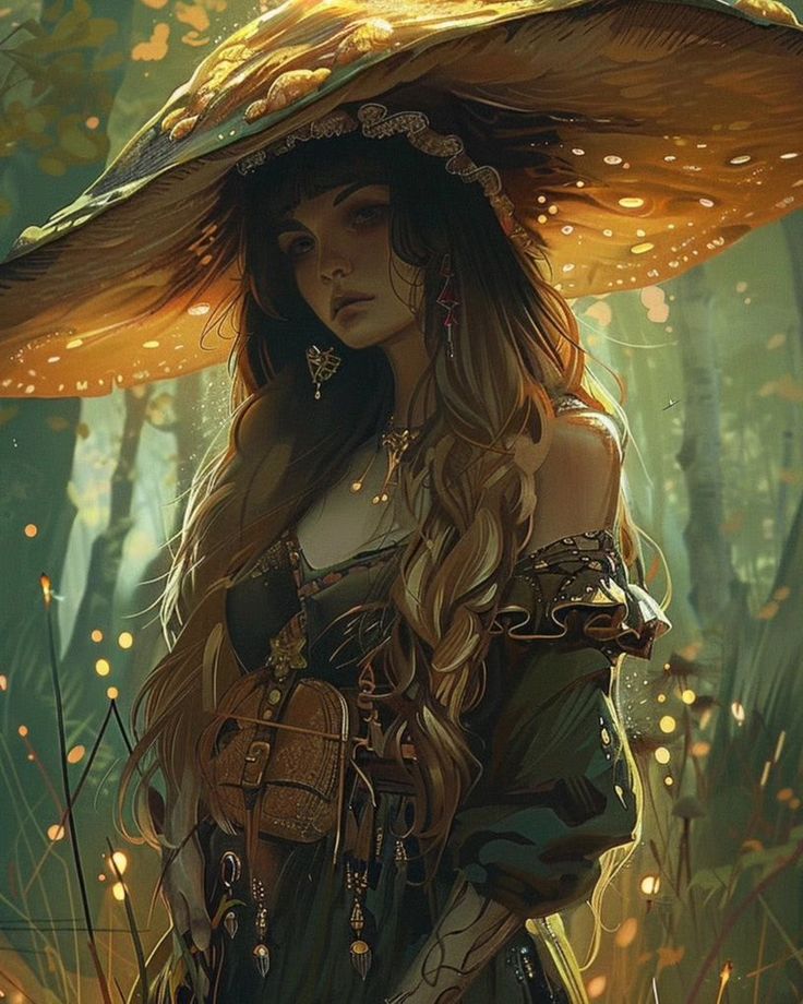 Dark fantasy mushroom witch in the forest. #darkfantasy #art #fantasy #dnd #dungeonsanddragons #witch #woman #beautiful #ai #midjourneyart #midjourney #aiart #nature #cottagecore #goblincore Dnd Witch Character, Druids Dnd, Female Druid Art, Female Druid Dnd, Druid Fantasy Art, Dnd Druid Female, Druid Aesthetic Dnd, Mushroom Druid, Witch In The Forest