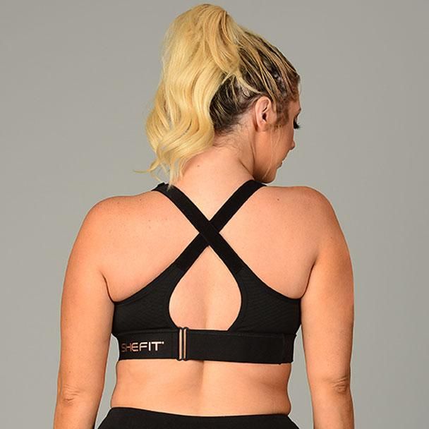 Ultimate Sports Bra - Front Zip, Adjustable, High Impact Sports Bra | Shefit Activewear With Arch Support For Workout, Sporty 4-way Stretch Activewear With Mesh Back, Supportive Athletic Fit Activewear For Running, Fitted Sports Bra With Arch Support For Yoga, Sporty Squat Proof Sports Bra With 4-way Stretch, Sporty 4-way Stretch Squat Proof Sports Bra, Sporty Nylon Activewear, Supportive Activewear With Arch Support For Training, Functional Sports Bra For Light Exercise