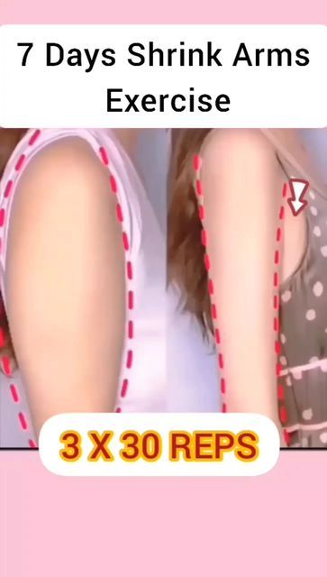 an image of woman's legs with the words 7 days shrink arms exercise