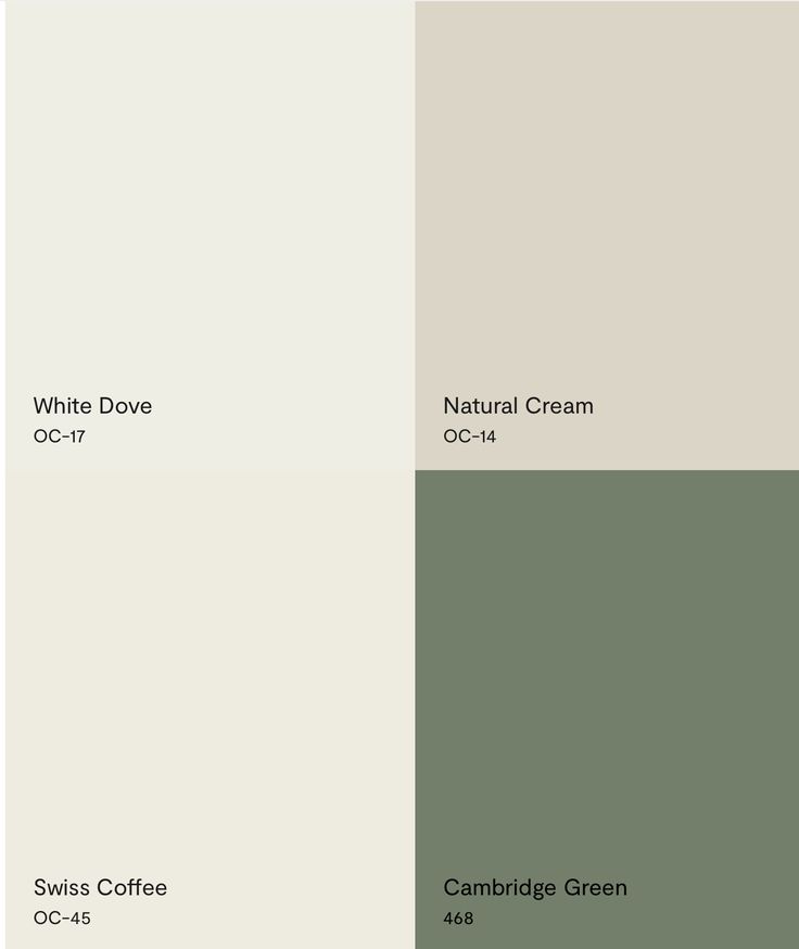 three different shades of green and white