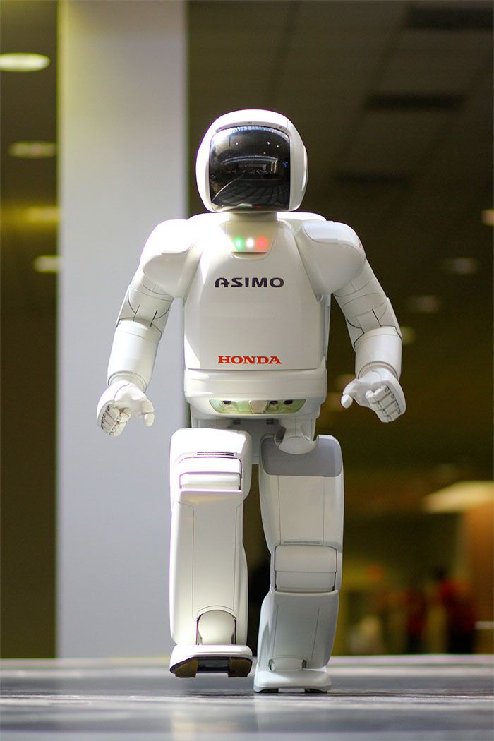 a robot that is standing on the ground