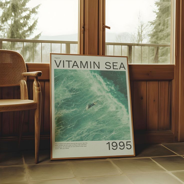 Surf Magazine Retro Poster, Surfer Cover, Summer 1995 Print, Beach House Interior Decor Trend, Big Wave, Vitamin Sea Art, Instant Download Surf Magazine, Surf Room, Beach Backdrop, 8 Bits, Beach House Interior, Vitamin Sea, Sea Art, Vintage Beach, House Interior Decor