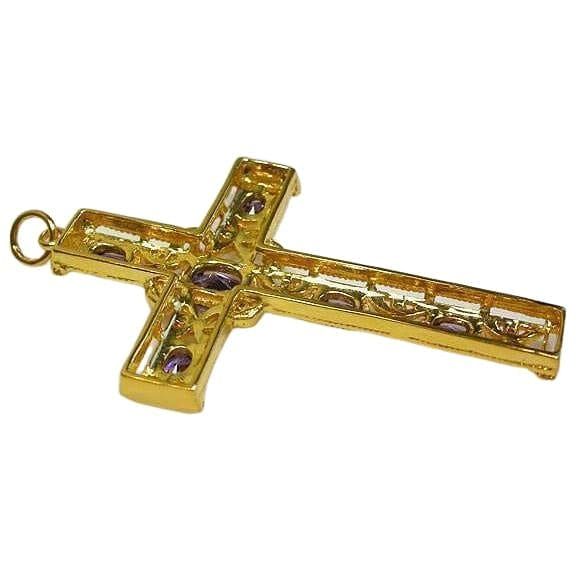 Amethyst Yellow Gold Christian Bishop Cross Pendant  100% solid sterling silver with 14k gold plating  Stamp.925 trademark  Pendant weight: 14g (approx.)   Pendant measures: 1 ¾” x 2 ¾”   For masculine elegance like none other, our Amethyst Yellow Gold Bishop Cross Pendant is truly remarkable. A feat of true skill from our craftsmen, it has been produced by hand and over many hours of intense work. The solid sterling base affords this piece a luxurious weight and one that can be felt gently arou Masculine Elegance, Cross Pendant, Gold Plating, Metal Working, Amethyst, Gold Plate, Felt, Yellow Gold, Plating