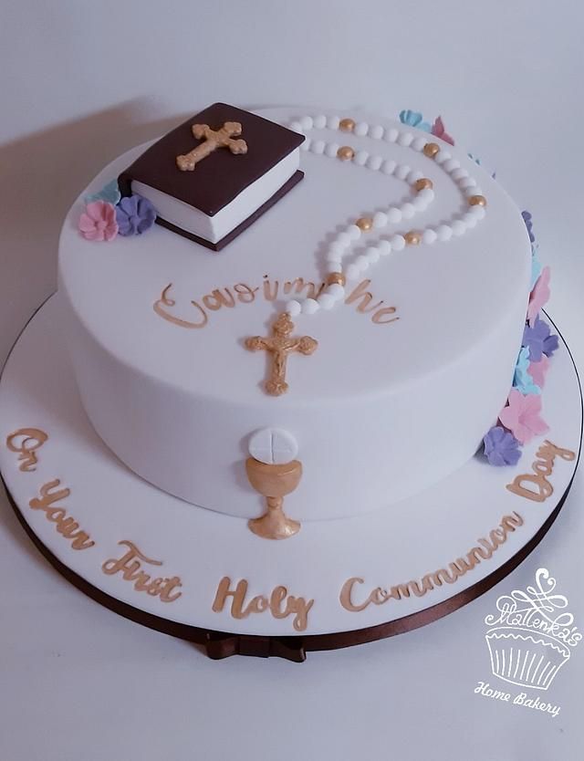 1st Holy Communion Cake, Communion Cakes For Girls Ideas, Communion Cakes Girl, First Communion Cake Ideas, Confirmation Cake Ideas, Holy Communion Cake Boy, 1st Communion Cakes, Holy Communion Cake Girl, Cake For First Communion