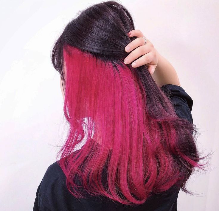 Under Hair Dye, Peekaboo Hair Colors, Low Ponytail Hairstyles, Hair Color Underneath, Peekaboo Hair, Creative Hair Color, Hair Tint, Hair Color Streaks, Dyed Hair Inspiration