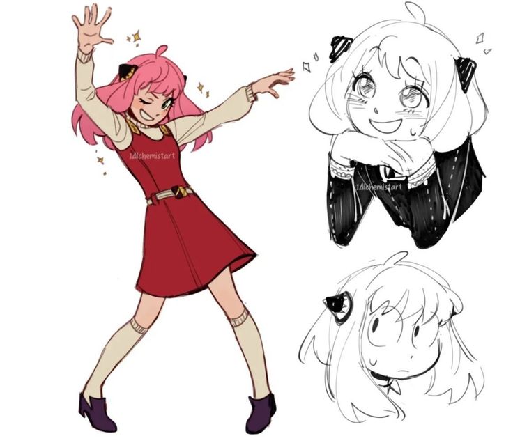 an anime character with pink hair is dancing