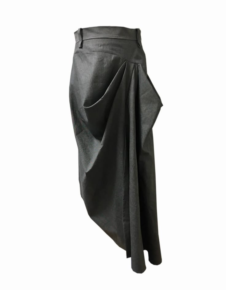 Femininity and brutalism come together in this skirt with a straight silhouette and a large pleat to accentuate movement. Zipper closure Large pleat on the front 100% cotton Made in Italy 111 cm Height Fitted Asymmetrical Skirt With Pleated Waist, High Waist Cotton Pleated Skirt For Work, Elegant High-waisted Cotton Pleated Skirt, Modern Fitted Cotton Skirt, Knee-length Cotton Formal Bottoms, Modern Cotton Midi Skirt, Modern Cotton Lined Bottoms, Brutalism Fashion, Making Skirt