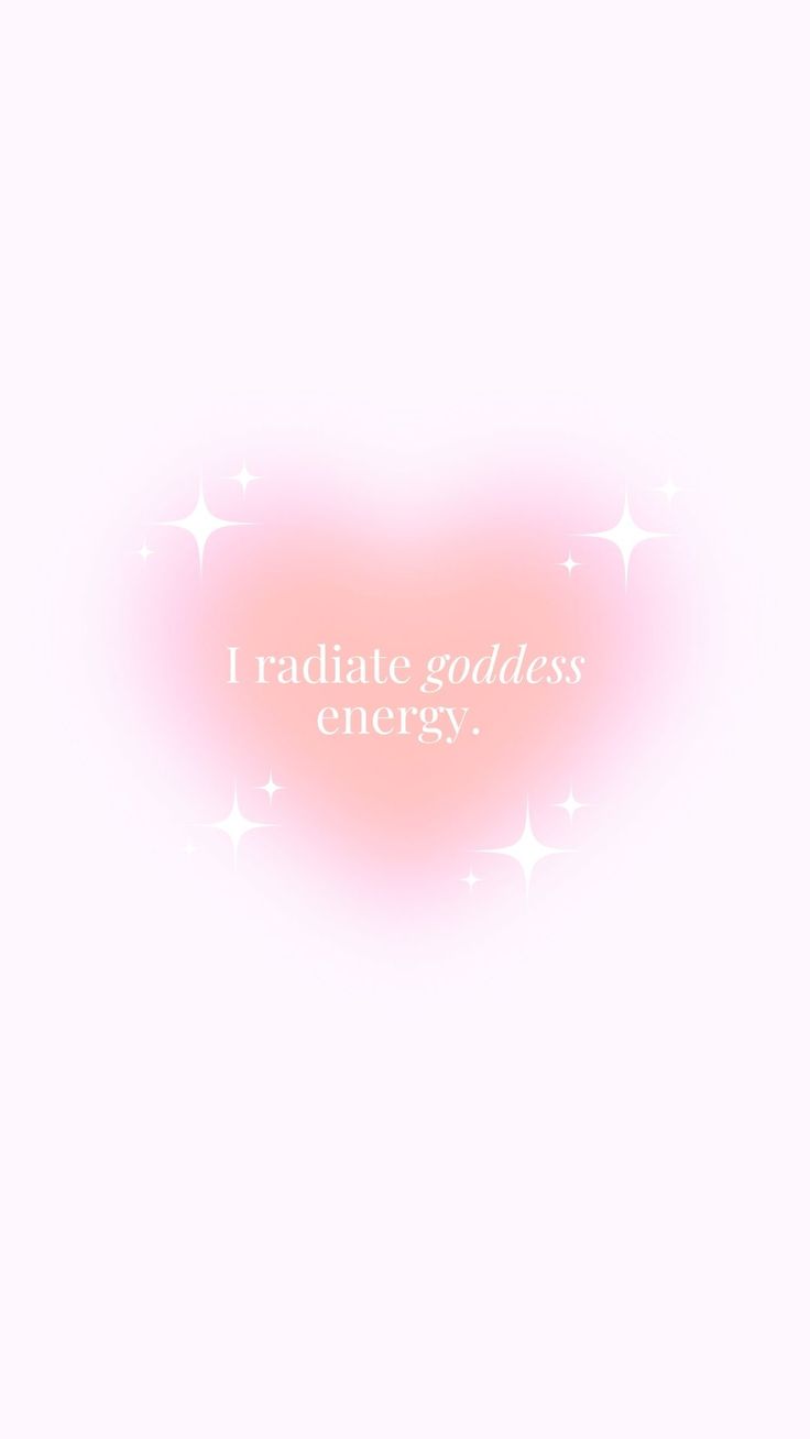 the words radiate godless energy are written in white on a pink background