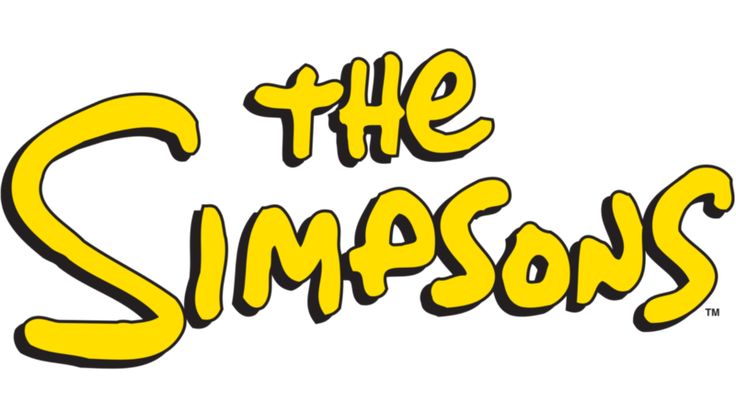 the simpsons logo in yellow and black