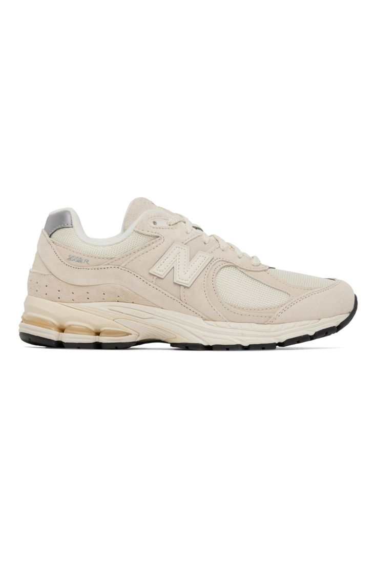 New Balance: Beige & Off-White 2002R Sneakers | SSENSE New Balance Beige, Balance Beige, New Balance Clothing, New Balance For Men, Balanced Beige, New Balance Outfit, Line Texture, Golden Goose Sneaker, New Balance