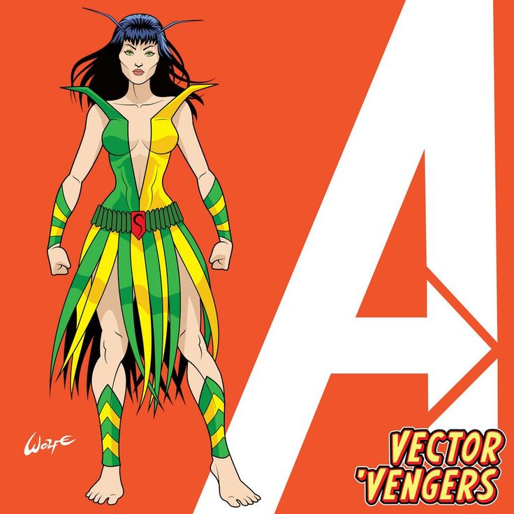 an image of a woman in costume with the letter a on it's side