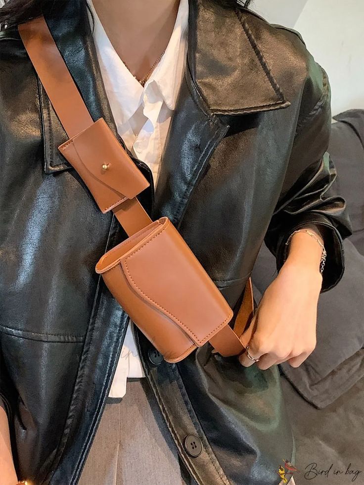 Bird in Bag - Detachable Shopping Tote Bag Leather Sling Bags Women, Leather Sling Bags, Sling Bags Women, Minimalist Accessories, Stylish Purse, Adjustable Bag, Waist Bags, Brown Bags, Shopping Tote Bag